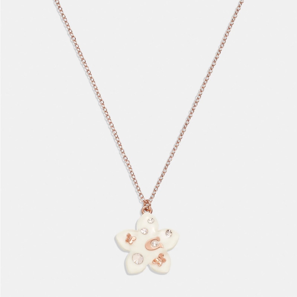 Coach Wildflower Resin Pendant Necklace, NWT!!